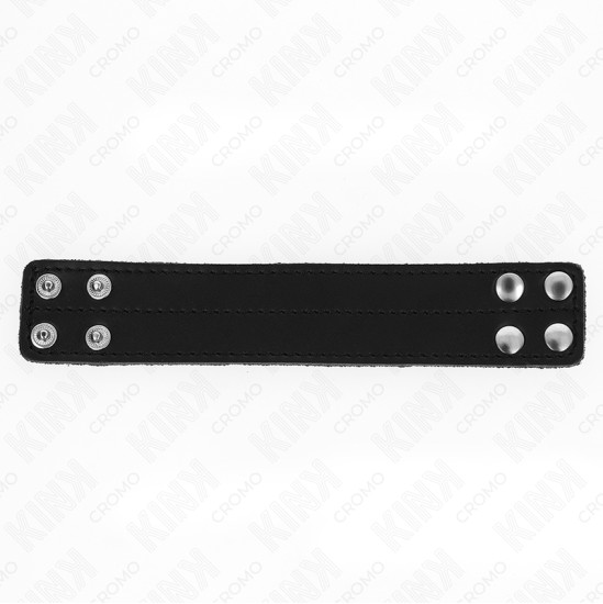 Kink Ring Power KINK - LEATHER PENIS RING WITH PRESSURE CLOSURE 18.5 X 3.3 CM