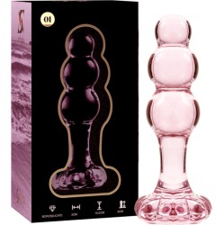 Nebula Series By Ibiza MODEL 1 ANAL PLUG BOROSILICATE GLASS PINK 10.5 CM -O- 3 CM