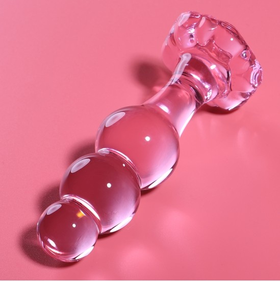 Nebula Series By Ibiza MODEL 1 ANAL PLUG BOROSILICATE GLASS PINK 10.5 CM -O- 3 CM
