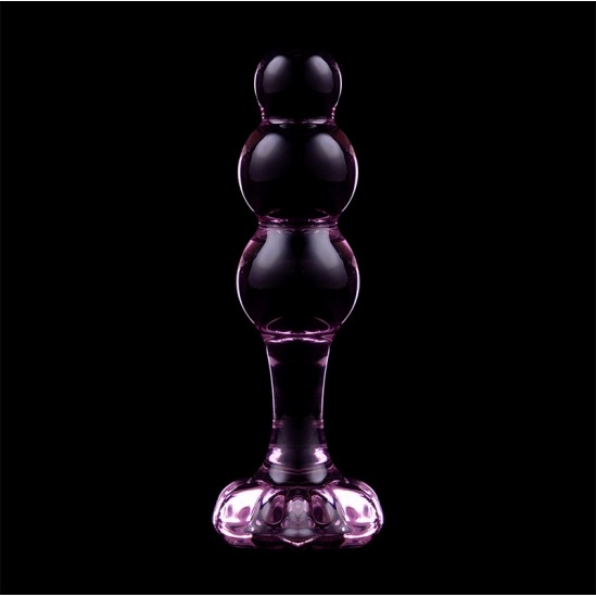 Nebula Series By Ibiza MODEL 1 ANAL PLUG BOROSILICATE GLASS PINK 10.5 CM -O- 3 CM