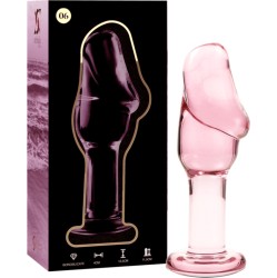 Nebula Series By Ibiza MODEL 6 ANAL PLUG BOROSILICATE GLASS PINK 12.5 CM -O- 4 CM