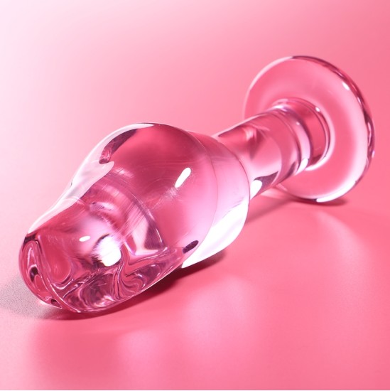 Nebula Series By Ibiza MODEL 6 ANAL PLUG BOROSILICATE GLASS PINK 12.5 CM -O- 4 CM