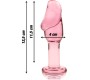 Nebula Series By Ibiza MODEL 6 ANAL PLUG BOROSILICATE GLASS PINK 12.5 CM -O- 4 CM