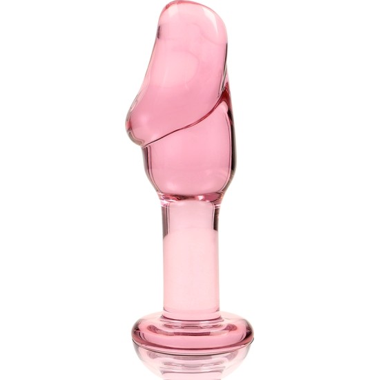 Nebula Series By Ibiza MODEL 6 ANAL PLUG BOROSILICATE GLASS PINK 12.5 CM -O- 4 CM
