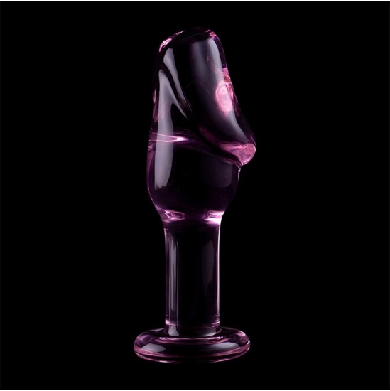 Nebula Series By Ibiza MODEL 6 ANAL PLUG BOROSILICATE GLASS PINK 12.5 CM -O- 4 CM