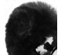Kink Pleasure Plugs KINK - STAINLESS STEEL PLUG 7 x 3 CM WITH BLACK FAUX FUR RABBIT TAIL 8 CM