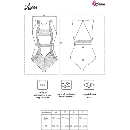 Livco Corsetti Bodies LIVCO CORSETTI FASHION - LIXPEN LC 90612 BODY BLACK