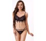 Livco Corsetti Sets LIVCO CORSETTI FASHION - NERINA 20240 BRA + THONG BLACK S/M
