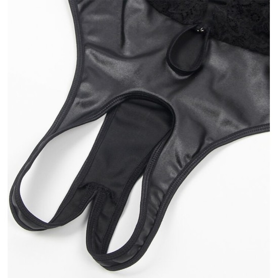 Subblime Bodystockings SUBBLIME - 954383 SEXY BODY WITH GARTER BELT BLACK S/M