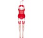 Livco Corsetti Sets LIVCO CORSETTI FASHION - LIMPID SNOWFLAKES LC 90604 BODY + STOCKINGS + CHRISTMAS HEADBAND L/XL