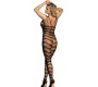 Subblime Bodystockings SUBBLIME - 951696 FISHNET CROTCHLESS BODYSTOCKING WITH STRAPS ON THE SHOULDERS BLACK ONE SIZE