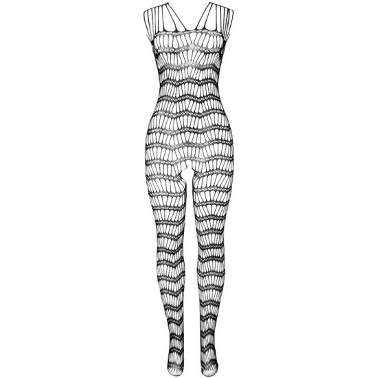 Subblime Bodystockings SUBBLIME - 951696 FISHNET CROTCHLESS BODYSTOCKING WITH STRAPS ON THE SHOULDERS BLACK ONE SIZE