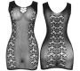 Subblime Dresses SUBBLIME - 952167 SHORT ELASTIC FISHNET DRESS BLACK ONE SIZE