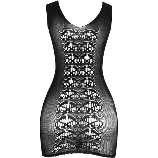 Subblime Dresses SUBBLIME - 952167 SHORT ELASTIC FISHNET DRESS BLACK ONE SIZE