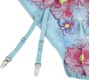 Subblime Sets SUBBLIME - 954109 BRA + PANTIES WITH GARTER BELT FLORAL DESIGN BLUE S/M