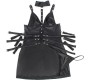 Subblime Dresses SUBBLIME - 954406 LEATHER BONDAGE DRESS BLACK S/M