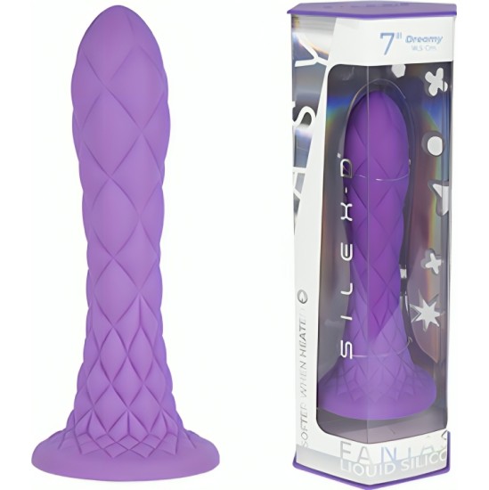 Silexd DREAMY DILDO FANTASY LIQUID SILICONE THERMOREACTIVE VIOLET 18.5 CM