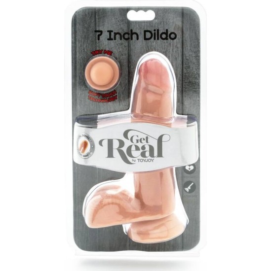 Get Real DUAL DENSITY DILDO 12 CM BALLS SKIN