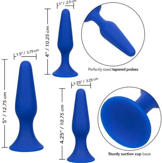 Calexotics ADMIRAL KIT 3 ANAL PLUG BLUE