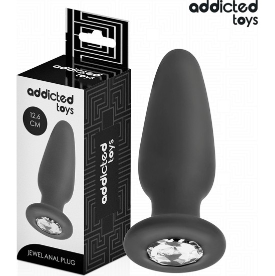 Addicted Toys ANAL PLUG WITH JEWEL SILICONE SIZE L 12.6 CM