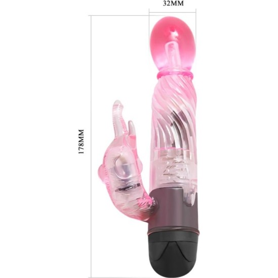 Baile Vibrators BAILE - GIVE YOU A KIND OF LOVER VIBRATOR WITH PINK RABBIT 10 MODES