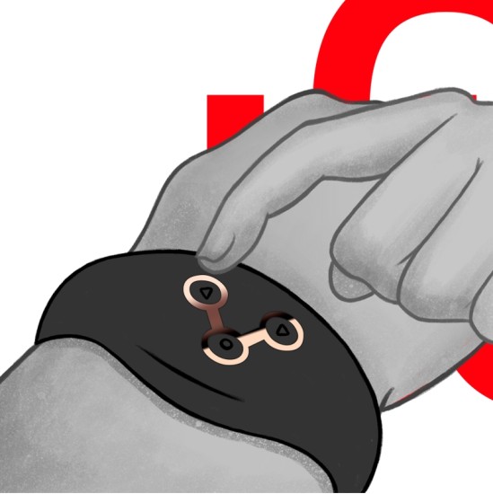 Watchme WIRELESS TECHNOLOGY WATCH JET BLACK AND COPPER