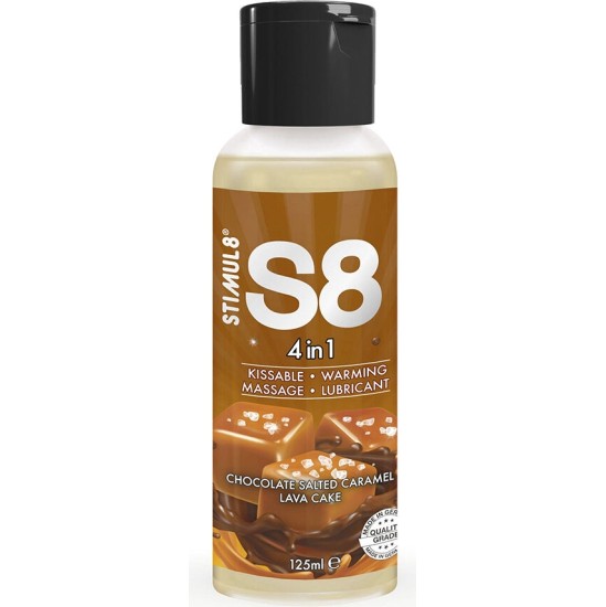 Stimul8 S8 4 IN 1 CHOCOLATE AND SALTED CARAMEL DESSERT LUBRICANT 125 ML