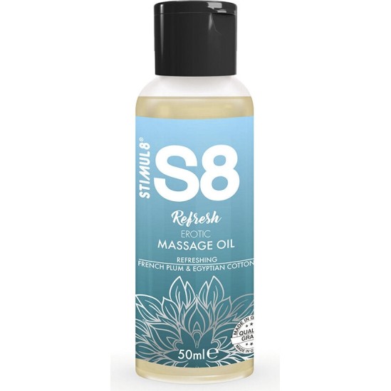 Stimul8 S8 REFRESH EROTIC COTTON MASSAGE OIL 50 ML