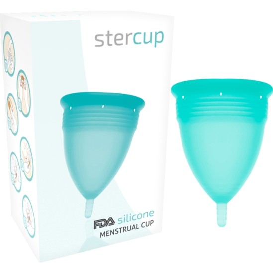 Stercup FDA SILICONE MENSTRUAL CUP AQUAMARINE - SIZE S