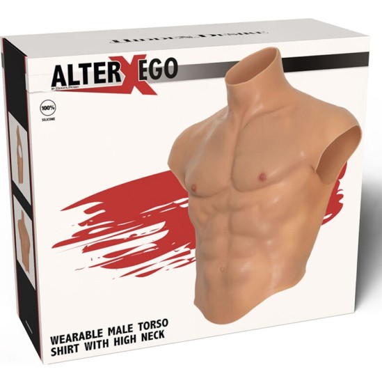 Hidden Desire ALTER EGO SILICONE MALE TORSO SHIRT WITH ABS FLESH