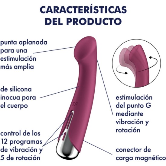 Satisfyer Vibrator SATISFYER - SPINNING G-SPORT 1 ROTATOR VIBRATOR RED