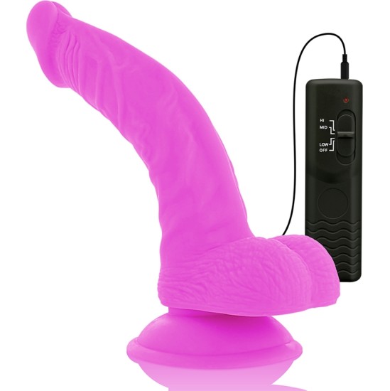 Diversia FLEXIBLE VIBRATING DILDO PURPLE 21.5 CM -O- 4.5 CM