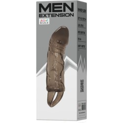 Baile For Him BAILE - PENIS EXTENDER COVER WITH STRAP FOR TESTICLES BLACK 13.5 CM