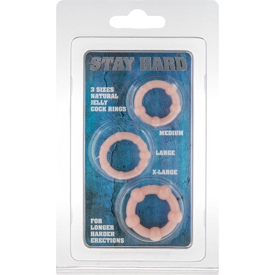 Seven Creations SET OF THREE SKIN PENIS RINGS