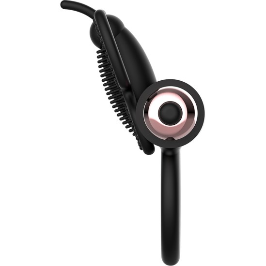 Coquette Toys COQUETTE CHIC DESIRE - COCK RING BUTTERFLY WITH VIBRATOR BLACK/ GOLD