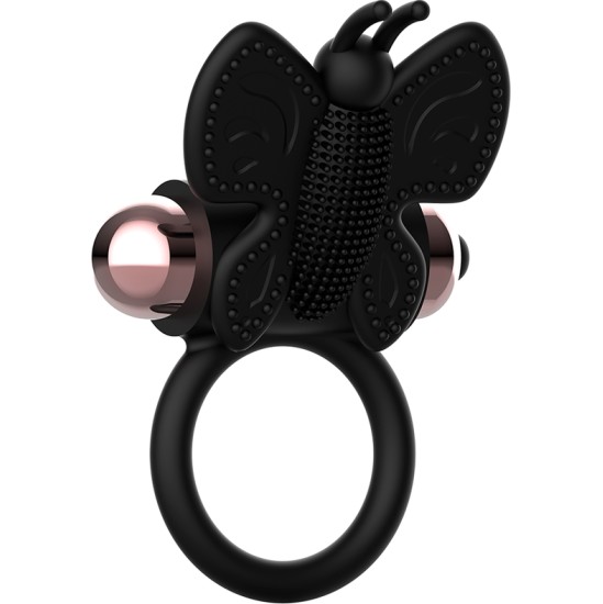 Coquette Toys COQUETTE CHIC DESIRE - COCK RING BUTTERFLY WITH VIBRATOR BLACK/ GOLD
