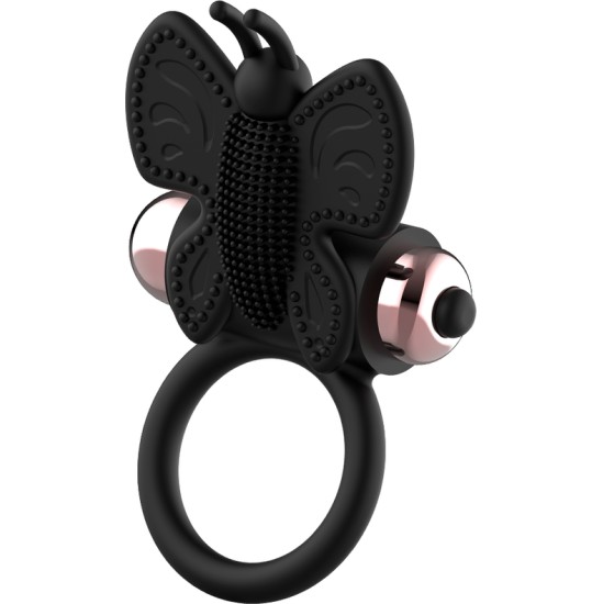 Coquette Toys COQUETTE CHIC DESIRE - COCK RING BUTTERFLY WITH VIBRATOR BLACK/ GOLD