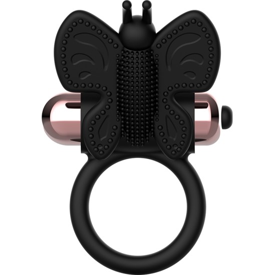 Coquette Toys COQUETTE CHIC DESIRE - COCK RING BUTTERFLY WITH VIBRATOR BLACK/ GOLD