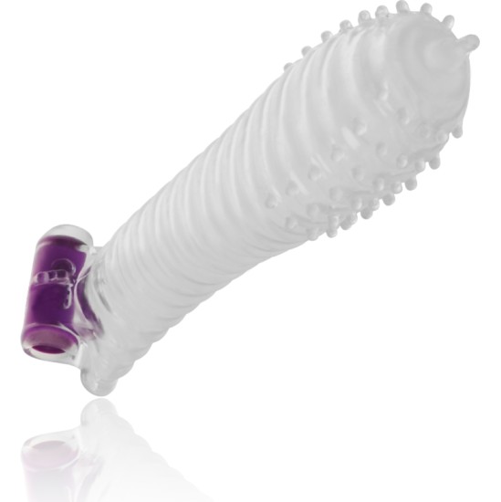 Ohmama TEXTURED PENIS SHEATH WITH VIBRATING BULLET