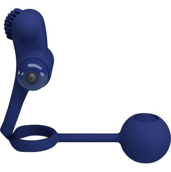 Pretty Love Male PRETTY LOVE - REMINGTON DOUBLE VIBRATING RING WITH PLUG BLUE
