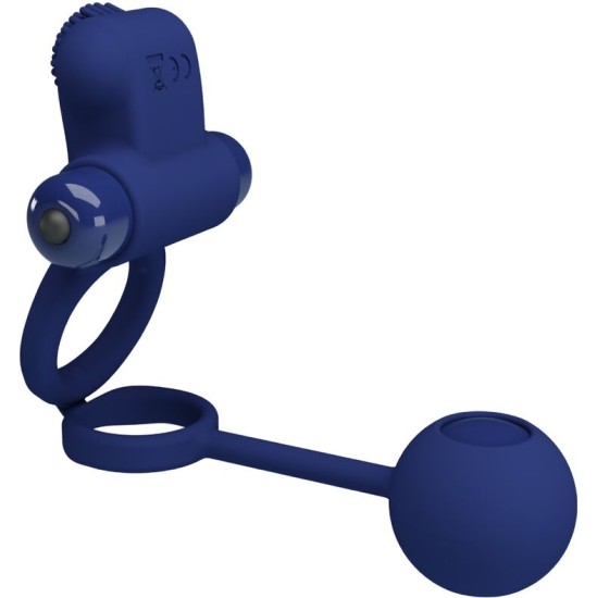 Pretty Love Male PRETTY LOVE - REMINGTON DOUBLE VIBRATING RING WITH PLUG BLUE