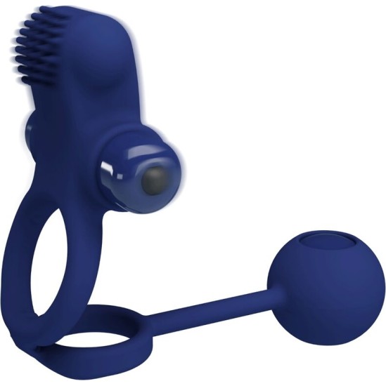Pretty Love Male PRETTY LOVE - REMINGTON DOUBLE VIBRATING RING WITH PLUG BLUE