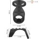 Intense Couples Toys INTENSE - THEO DOUBLE SILICONE PENIS RING BLACK MODEL 3