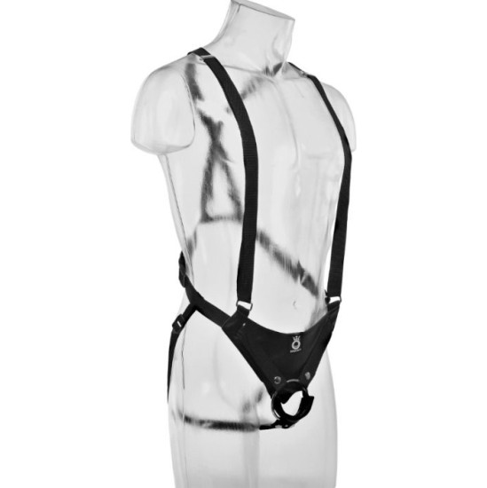 King Cock 28 CM HOLLOW STRAP-ON SUSPENDER SYSTEM FLESH