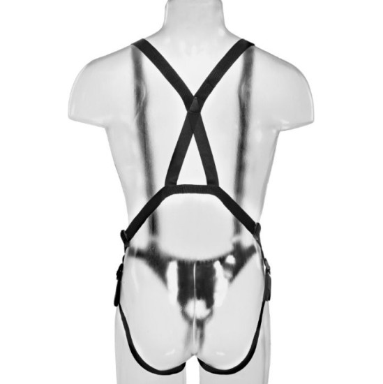 King Cock 28 CM HOLLOW STRAP-ON SUSPENDER SYSTEM FLESH