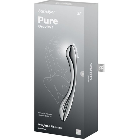 Satisfyer Dildo SATISFYER - PURE GRAVITY 1 STAINLESS STEEL DOUBLE-ENDED DILDO