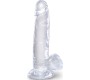 King Cock CLEAR REALISTIC PENIS WITH BALLS 15.2 CM TRANSPARENT