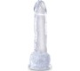 King Cock CLEAR REALISTIC PENIS WITH BALLS 15.2 CM TRANSPARENT