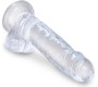 King Cock CLEAR REALISTIC PENIS WITH BALLS 15.2 CM TRANSPARENT