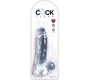 King Cock CLEAR REALISTIC PENIS WITH BALLS 15.2 CM TRANSPARENT